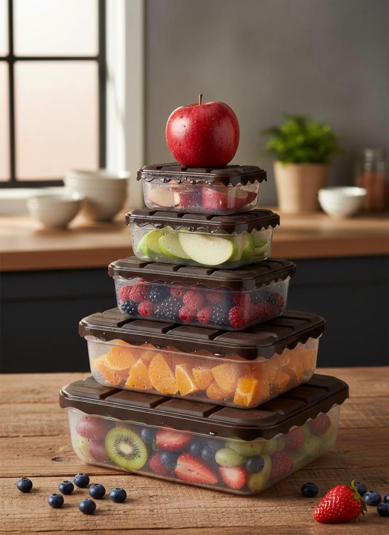 Çikolata Desenli Saklama Kabları-M7